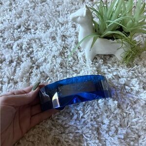 Vibrant Blue Visor Sunglasses
